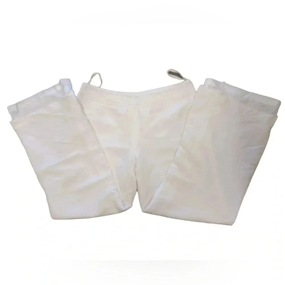 Precis Petites Linen Blend White Wide Leg Pants Size 10 - Picture 5 of 10